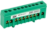 Шина PE земля в корпусном изоляторе на DIN-рейку ШНИ-6х9-10-К-З