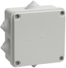Коробка распределительная КМ41234 для о/п 100х100х50 мм IP55 (RAL7035, 6 гермовводов)