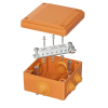 Коробка распределительная пластиковая FS огн., IP56,100х100х50мм, 6р, 450V,6A, 4мм.кв с кабельными вводами и клеммниками