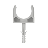 Держатель с защелкой и дюбелем. д.25мм