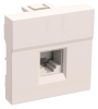 Розетка информационная RJ-45 UTP кат.5e, 2 модуля.  РКИ-20-00-П