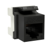 Модуль Keystone RJ45 CAT6 не экранированный, 180 градусов, черный