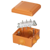 Коробка распределительная пластиковая FS огн., IP56,100х100х50мм, 5р, 450V,10A, 6мм.кв. с кабельными вводами и клеммниками